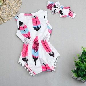Baby Girls Boutique Romper 3mo. Plus bonus shoes!
